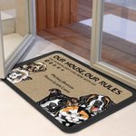 Tapis de porte personnalisé My House My Rules Pet Lover Home Essentials