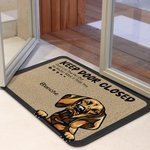 Personalisierte Keep Door Closed Türmatte Geburtstag Weihnachten Geschenk für Hund Katze Liebhaber Home Essentials