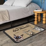 Tapis de porte personnalisé Welcome To My Home Cadeau de Noël ou d'anniversaire pour les amoureux des chiens et des chats Home Essentials