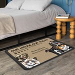 Tapis de porte personnalisé My House My Rules Pet Lover Home Essentials
