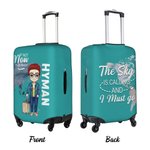 Personalised Just A Girl Boy Who Loves Traveling Luggage Protective Cover Fits 18-32 Inches Suitcase with Concealed Zipper Gift for Travel Lover