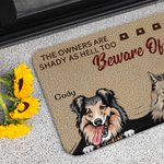 Personalized Beware Of Pets Door Mat Christmas Gift Birthday Gift for Pet Lovers