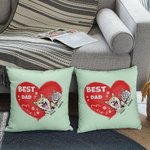 Personalisierte Best Dad Ever Haustier Herz Form Design werfen Kissen Abdeckung Geburtstag Geschenk für Tierliebhaber Besitzer Sofa Dekor