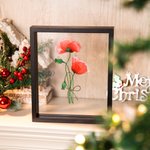 Personalizzato Mese di Nascita Fiori Famiglia Bouquet Portafoto in vetro Compleanno Natale Festa della Mamma Regalo per la nonna