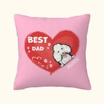 Personalisierte Best Dad Ever Haustier Herz Form Design werfen Kissen Abdeckung Geburtstag Geschenk für Tierliebhaber Besitzer Sofa Dekor