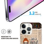 Personalized Just A Girl Who Loves Books Cell Phone Case with Name Birthday Christmas Gift for Sister Friend Book Lover