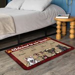 Personalisierte Die Menschen leben hier nur mit uns Türmatte Weihnachtsgeschenk Geburtstagsgeschenk für Tierliebhaber