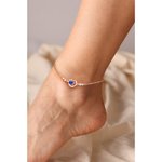 Personalized Adjustable Moon Sun Star Anklet with Birthstone Christmas Gift Jewelry Gift for Her