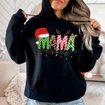 T-Shirt Sweat-Shirt à Capuche Personnalisé avec Prénoms des Enfants Thème MAMA Cadeau Fête Anniversaire pour Maman Grand-Mère