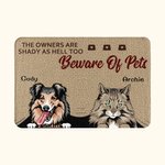 Personalized Beware Of Pets Door Mat Christmas Gift Birthday Gift for Pet Lovers