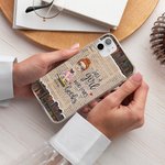 Personalized Just A Girl Who Loves Books Cell Phone Case with Name Birthday Christmas Gift for Sister Friend Book Lover