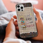 Personalized Just One More Chapter Cell Phone Case with Name Birthday Christmas Reading Gift for Sister Mom Friend Book Lover