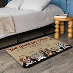 Gepersonaliseerde Ons Huis Onze Regels Deurmat Kerstcadeau Verjaardagscadeau voor huisdiereigenaren