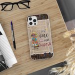 Personalized Just One More Chapter Cell Phone Case with Name Birthday Christmas Reading Gift for Sister Mom Friend Book Lover