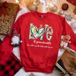 T-shirt Sweatshirt Pull Personnalisé avec Nom des Petits Cadeau de Noël Cadeau d'Anniversaire pour Grand-Mère Mère