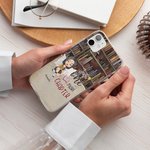 Personalized Cozy Bed Just One More Chapter Cell Phone Case with Name Birthday Christmas Reading Gift for Sister Friend Book Lover