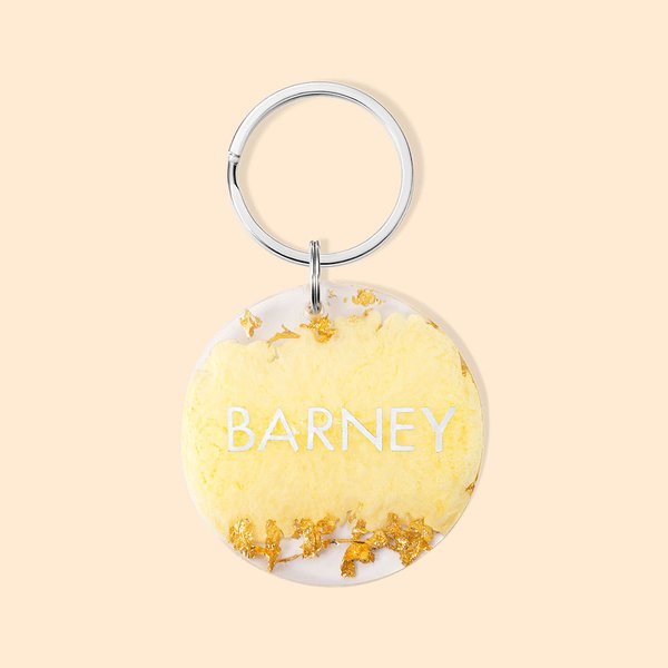 Personalisierte Harz Runde Haustier ID Tag Keychain Geburtstag Weihnachten Geschenk für Tierliebhaber Besitzer