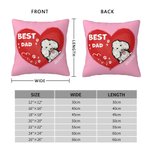 Personalisierte Best Dad Ever Haustier Herz Form Design werfen Kissen Abdeckung Geburtstag Geschenk für Tierliebhaber Besitzer Sofa Dekor