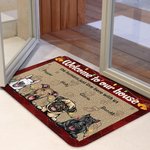 Personalisierte Die Menschen leben hier nur mit uns Türmatte Weihnachtsgeschenk Geburtstagsgeschenk für Tierliebhaber