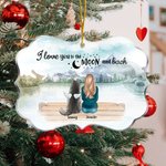 Personalised I Love You To The Moon And Back Pets Acrylic Hanging Ornament Pet Memorial Gift for Friends