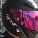 Personalized Name Motorbike Waterproof Helmet Decal Sticker Set of 2 Gift for Motorbike Lovers