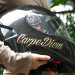 Personalized Name Motorbike Waterproof Helmet Decal Sticker Set of 2 Gift for Motorbike Lovers
