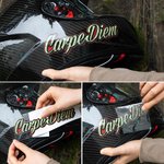 Personalized Name Motorbike Waterproof Helmet Decal Sticker Set of 2 Gift for Motorbike Lovers
