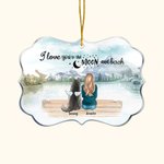 Personalised I Love You To The Moon And Back Pets Acrylic Hanging Ornament Pet Memorial Gift for Friends