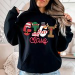 Personalized Mama Gigi Christmas Santa Sweatshirt Hoodie T-shirt with Children Name Christmas Mother’s Day Gift for Mom Grandma