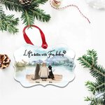 Personalized Life Is Better With Fur Baby Lakeside Picnic Irregular Shape Ceramic Ornament Memorial Gift for Pet Lovers