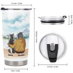 Vaso de acero inoxidable personalizado Life Is Better with a Dog/Dogs 20 oz Regalo de Navidad perfecto para los amantes de los perros