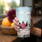 Personalized Life Is Better with Dog 20 oz Stainless Steel Tumbler with Name Perfect Birthday Christmas Gift for Dog Lovers