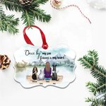 Spersonalizowana ceramiczna ozdoba Forever In My Heart o nieregularnym kształcie z imieniem i elementem jeziora - pamiątkowy prezent dla miłośników zwierząt domowych