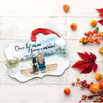 Spersonalizowana ceramiczna ozdoba Forever In My Heart o nieregularnym kształcie z imieniem i elementem jeziora - pamiątkowy prezent dla miłośników zwierząt domowych