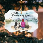 Spersonalizowana ceramiczna ozdoba Forever In My Heart o nieregularnym kształcie z elementami natury i imieniem na pamiątkę dla miłośników zwierząt domowych