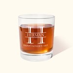 Personalised 10oz Engraved Food Grade Whiskey Glasses with Initial Name and Text Birthday Housewarming Gift for Men Whiskey Bourbon Drinkers