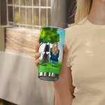 Henkilökohtainen koira äiti / isä 20 oz ruostumattomasta teräksestä Tumbler nimi syntymäpäivä joululahja koiran ystäville