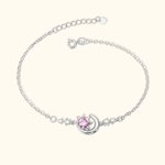 Personalized Adjustable Moon Sun Star Anklet with Birthstone Christmas Gift Jewelry Gift for Her