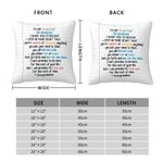 Personalized Love Letter Throw Pillow Cover Christmas Birthday Cotton Anniversary Gift for Family or Friend
