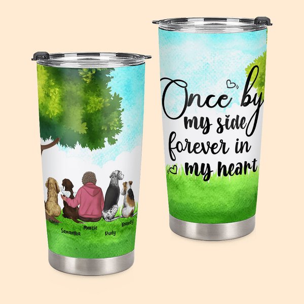Spersonalizowany kubek Furry Baby Forever in My Heart Forse Adventure 20oz z imieniem Urodzinowy prezent świąteczny dla miłośników psów