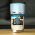 Personalizzato Life Is Better with a Dog/Dogs 20 oz Stainless Steel Tumbler with Name Perfetto regalo di Natale per gli amanti dei cani
