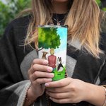 Vaso de acero inoxidable de 20 onzas personalizado con el nombre de mamá o papá peludo Regalo de cumpleaños y Navidad para los amantes de los perros