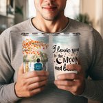 Vaso con nombre personalizado I Love You to the Moon and Back 20oz Taza de café con tema de arce Regalo de cumpleaños y Navidad para los amantes de lo