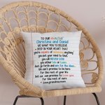 Personalized Love Letter Throw Pillow Cover Christmas Birthday Cotton Anniversary Gift for Family or Friend