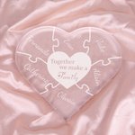 Personalised Together We Make A Family Acrylic Heart 1-12 Name Puzzle Desk Ornament Mother's Day Christmas Gift for Grandma Mother