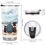 Gepersonaliseerde Life Is Better with Fur Baby/Babies 20 oz Stainless Steel Tumbler met Naam Perfect Verjaardagscadeau Kerstmis voor Hondenliefhebbers