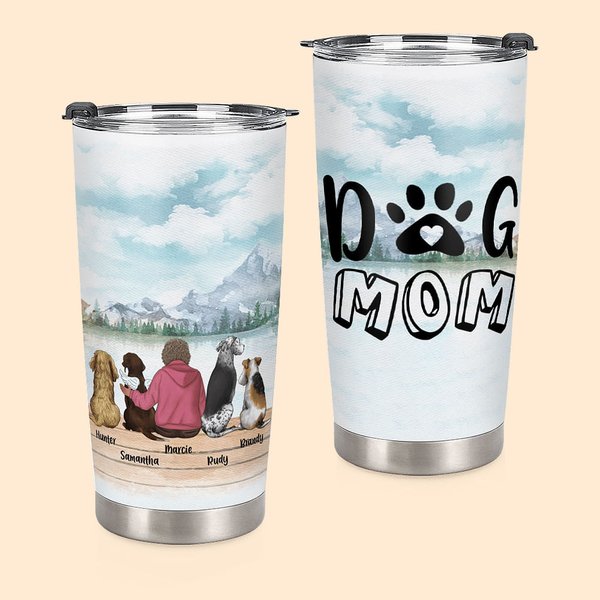 Personlig hundmamma/pappa 20 oz rostfritt stål dricksglas med namn Födelsedag julklapp för hundälskare