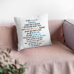 Personalized Love Letter Throw Pillow Cover Christmas Birthday Cotton Anniversary Gift for Family or Friend