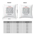 Personalized Love Letter Notebook Style Throw Pillow Cover Christmas Birthday Cotton Anniversary Gift for Family or Friend