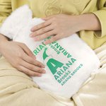 Personalized Hot Water Bottle Bag with Cute Cover Bed Feet Warmer with Name and Initial Birthday Christmas Gift for Kids